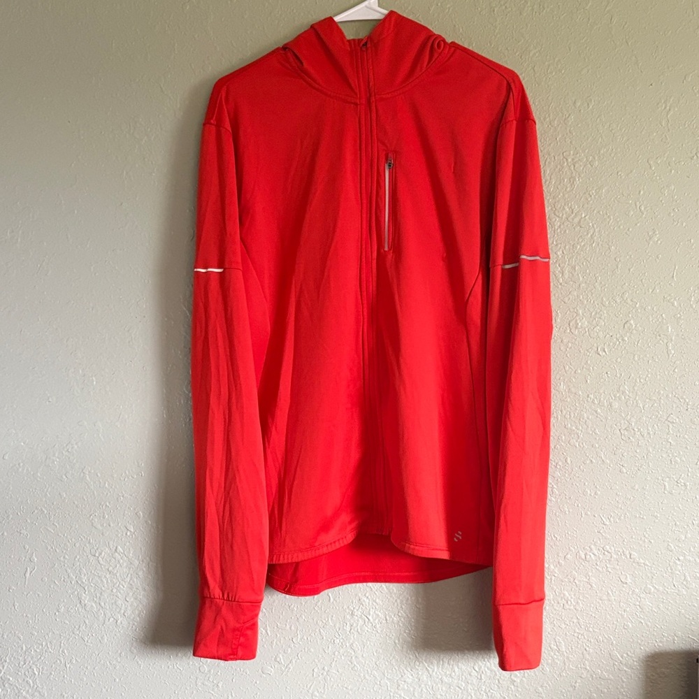 Orange Hooded H&M zip-up hoodie